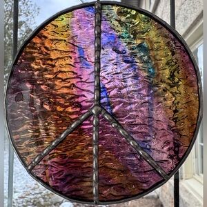 Stained Glass Peace Sign